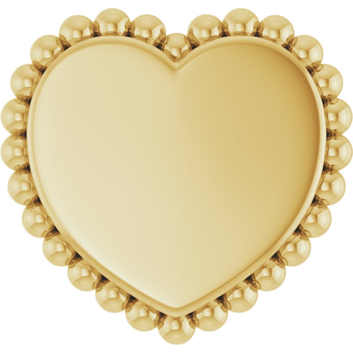 Engravable Beaded Heart Trim