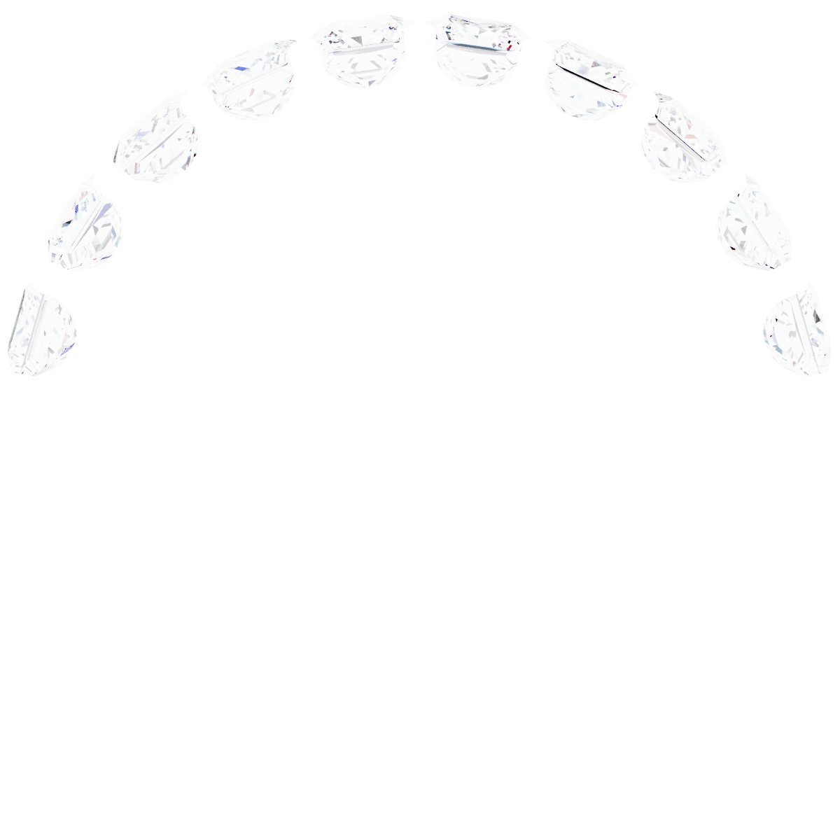 Alternative view of 1 5/8 CTW Natural Diamond Anniversary Band – 14K White Gold