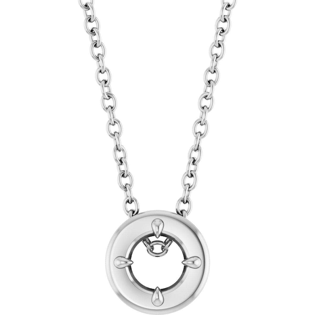 Claw-Prong Bezel-Style Solitaire Necklace or Pendant