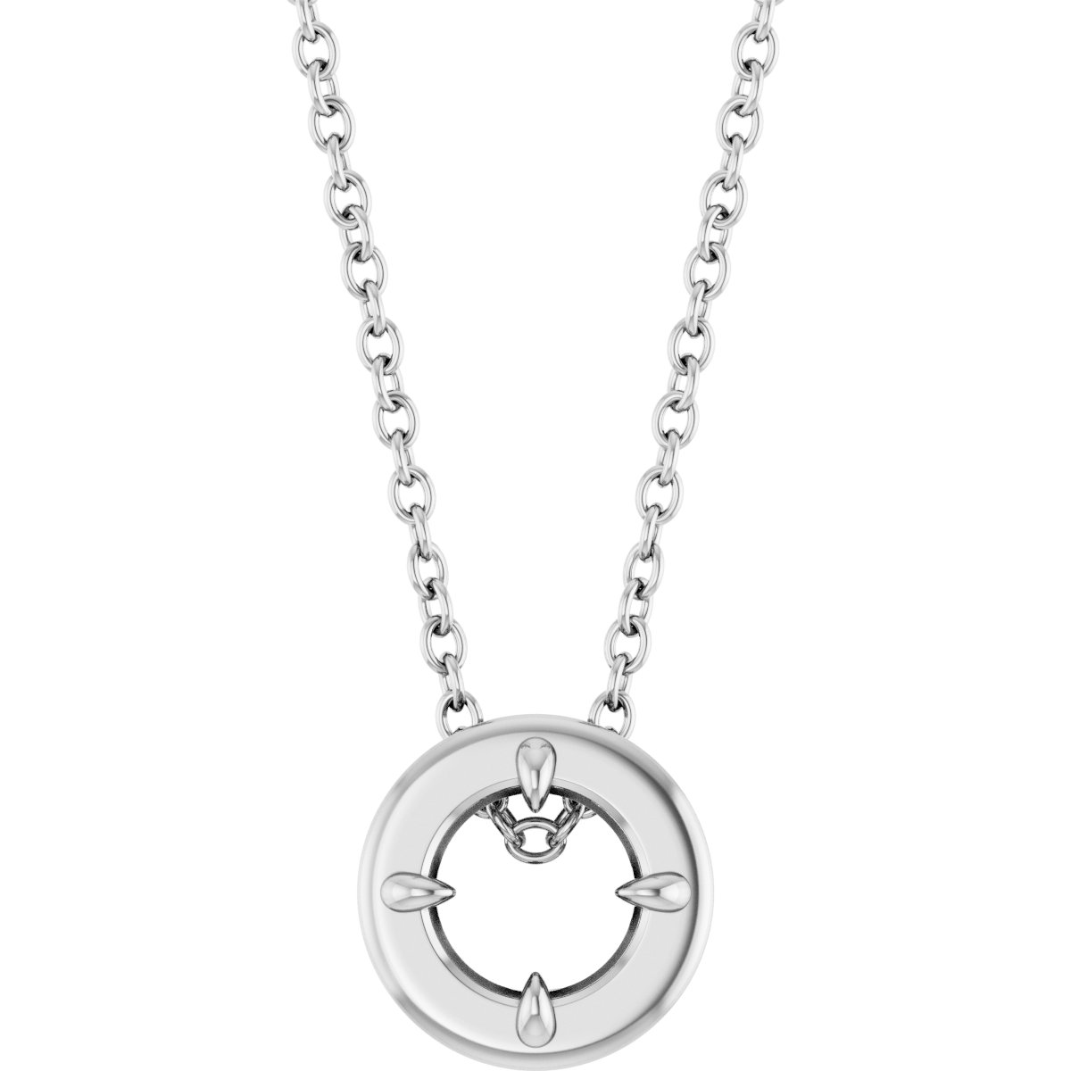 Claw-Prong Bezel-Style Solitaire Necklace or Pendant