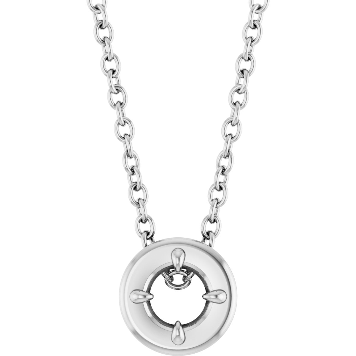 Claw-Prong Bezel-Style Solitaire Necklace or Pendant