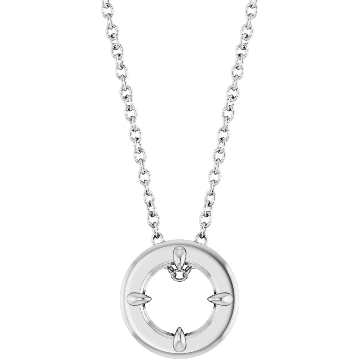 Claw-Prong Bezel-Style Solitaire Necklace or Pendant