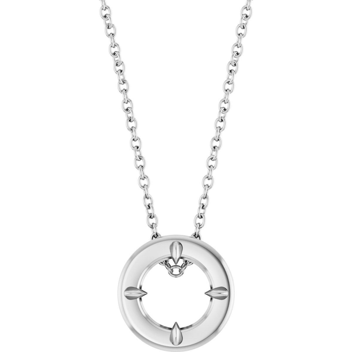 Claw-Prong Bezel-Style Solitaire Necklace or Pendant
