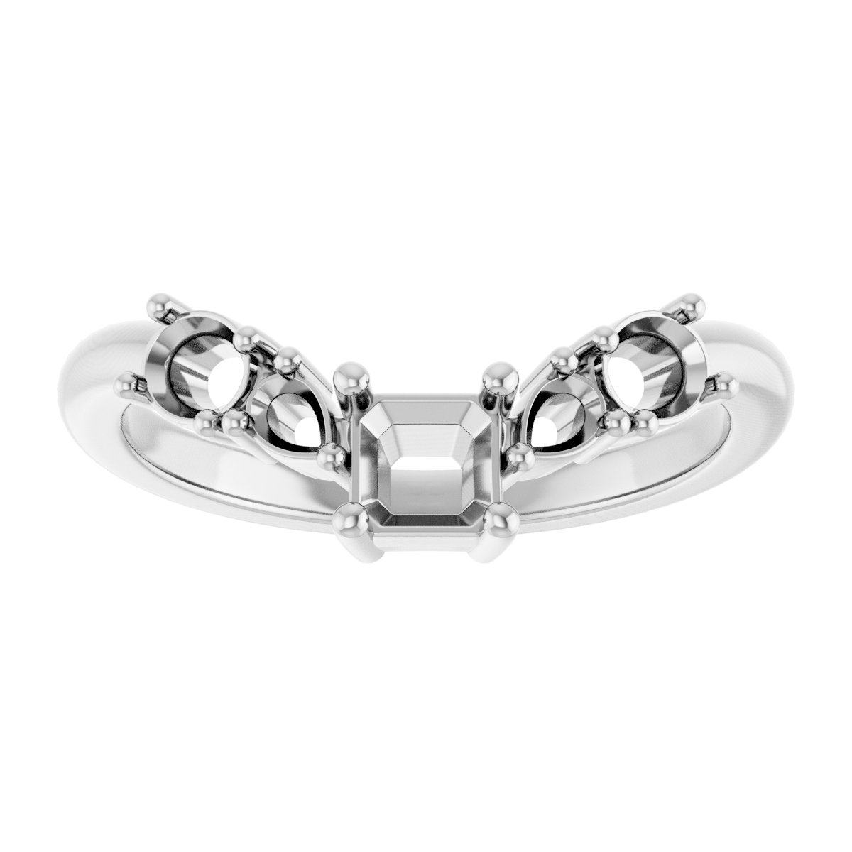 8x6 mm Pear Contour Band Mounting view 3