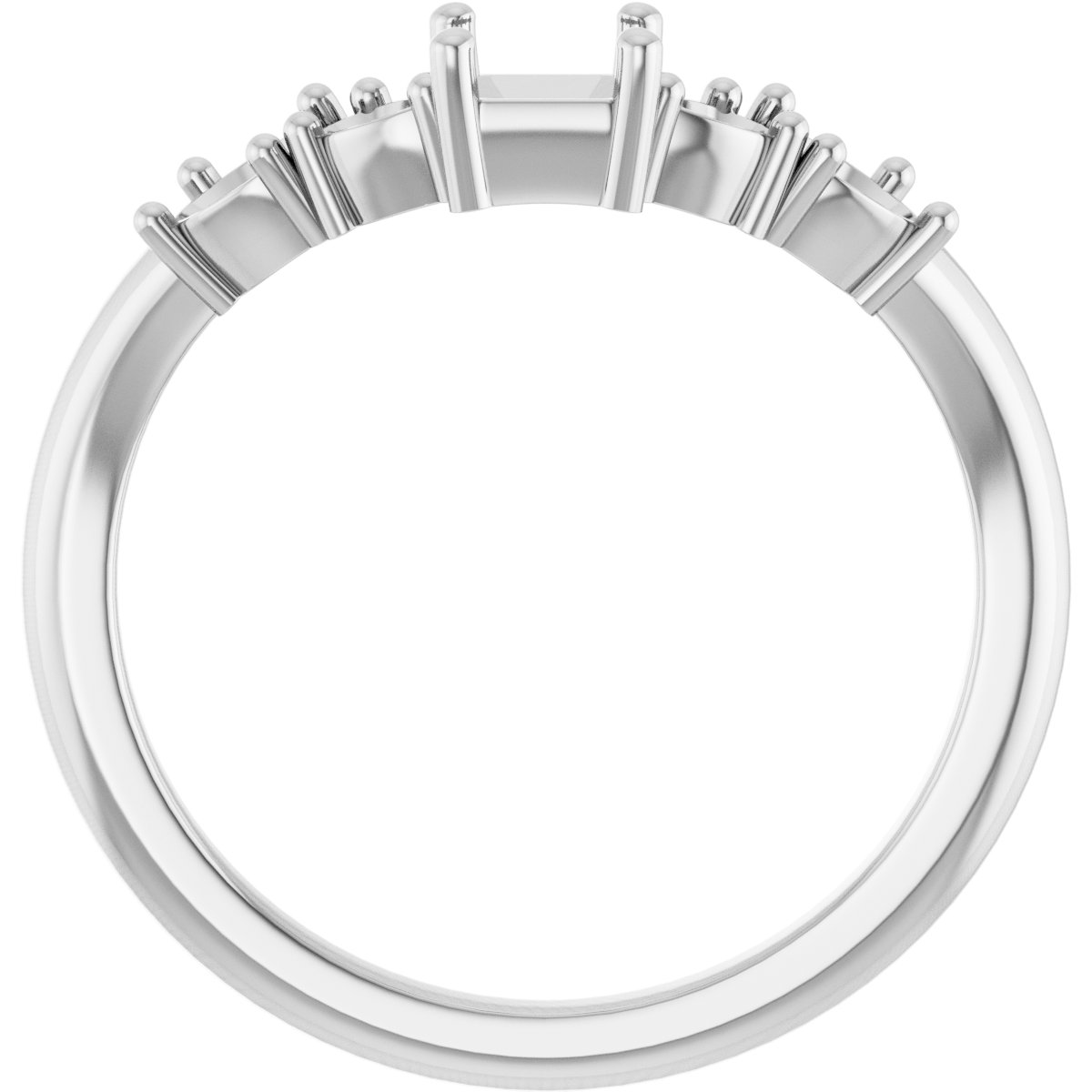 8x6 mm Pear Contour Band Mounting view 2