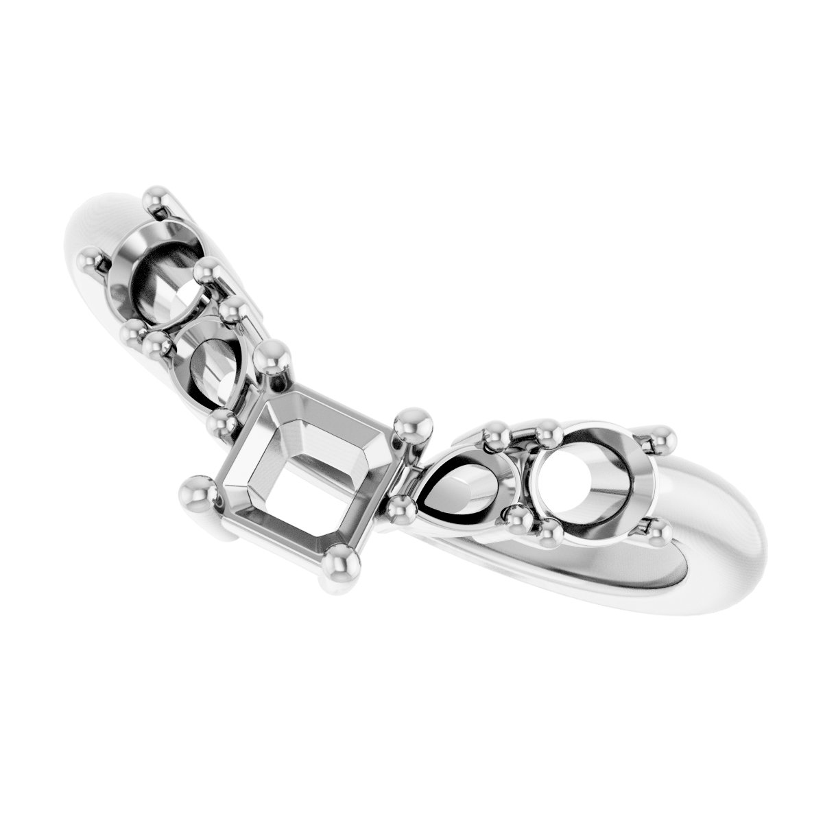 8x6 mm Pear Contour Band Mounting view 5