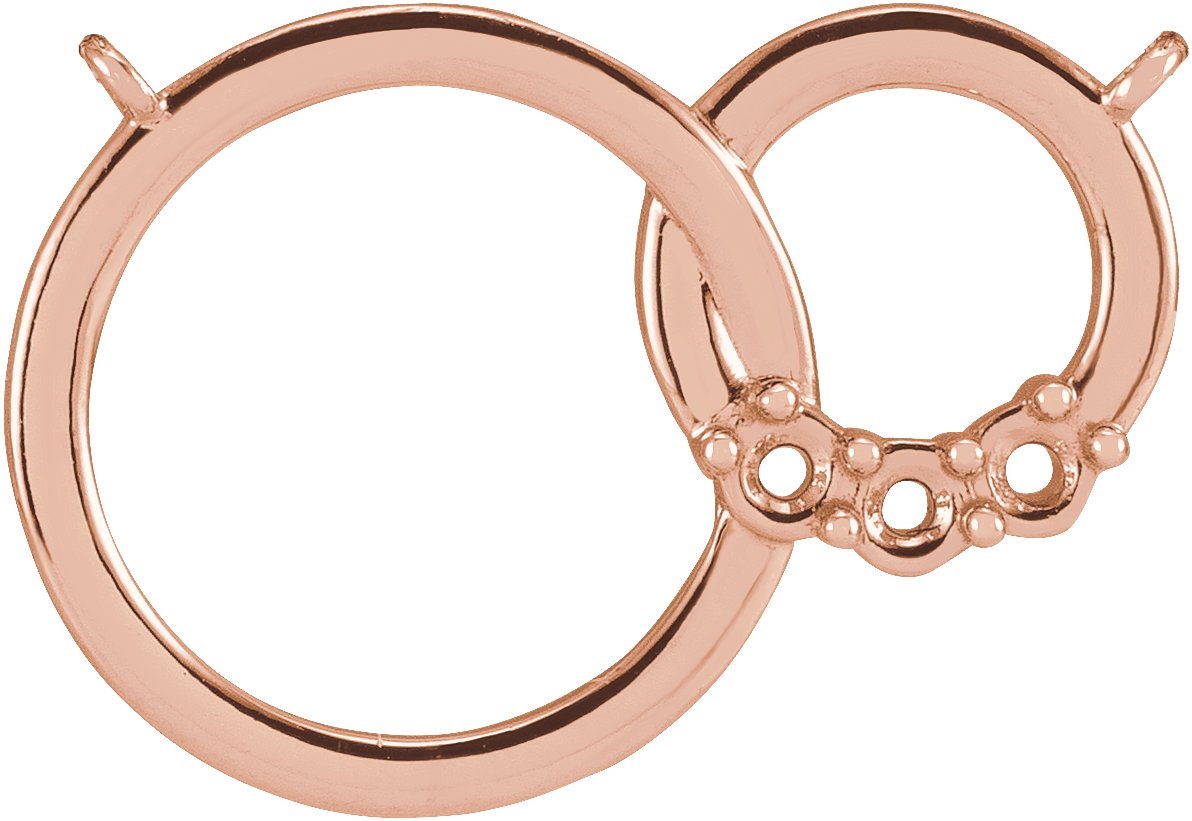 Family Interlocking Circle Necklace or Center