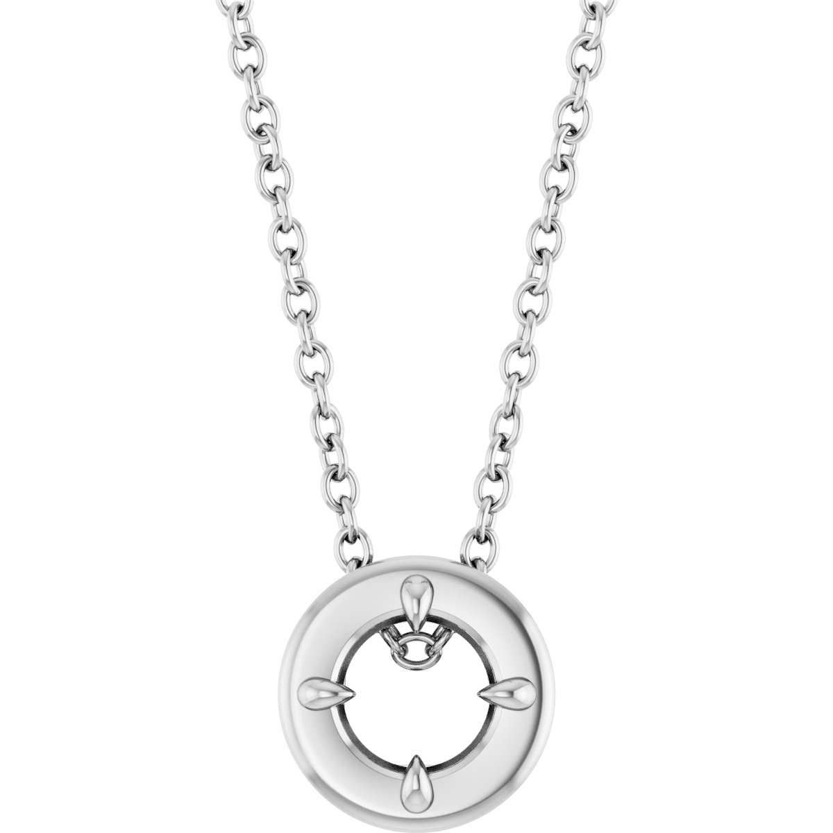 Claw-Prong Bezel-Style Solitaire Necklace or Pendant