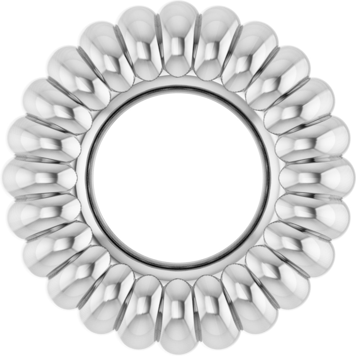 Fluted Roundel Charm/Pendant
