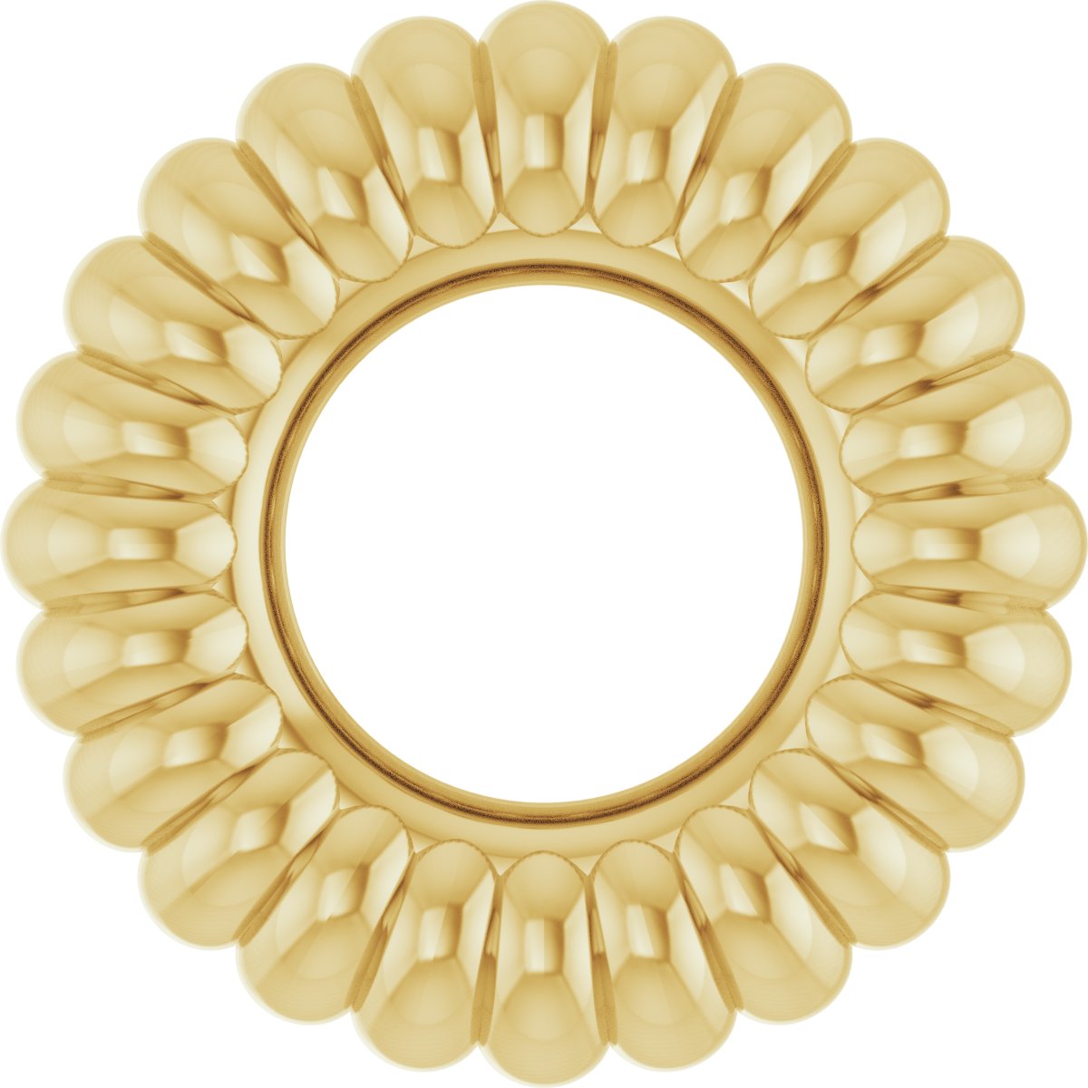 Fluted Roundel Charm/Pendant
