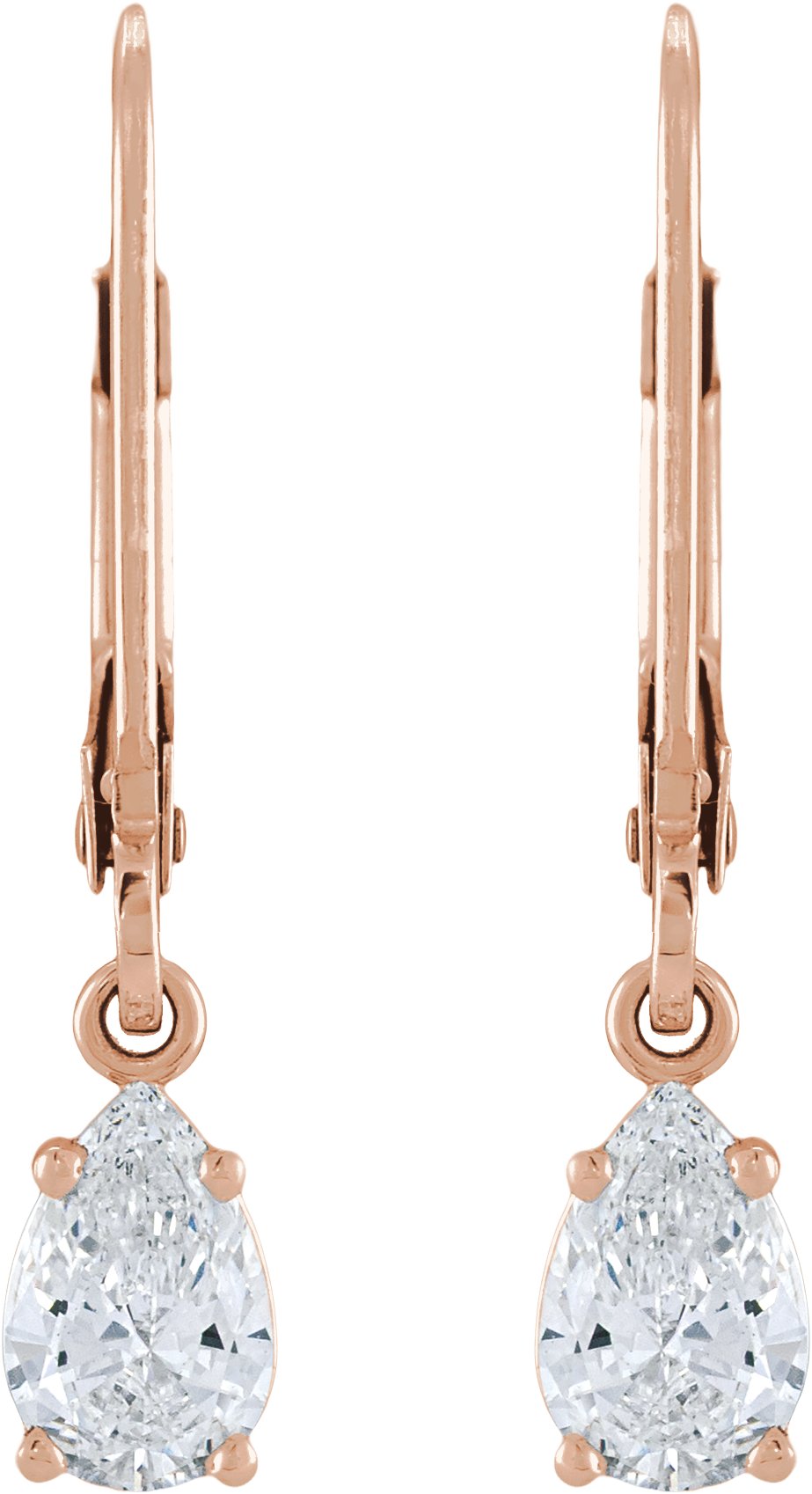 Alternative view of Pear 4-Prong Dangle Earrings