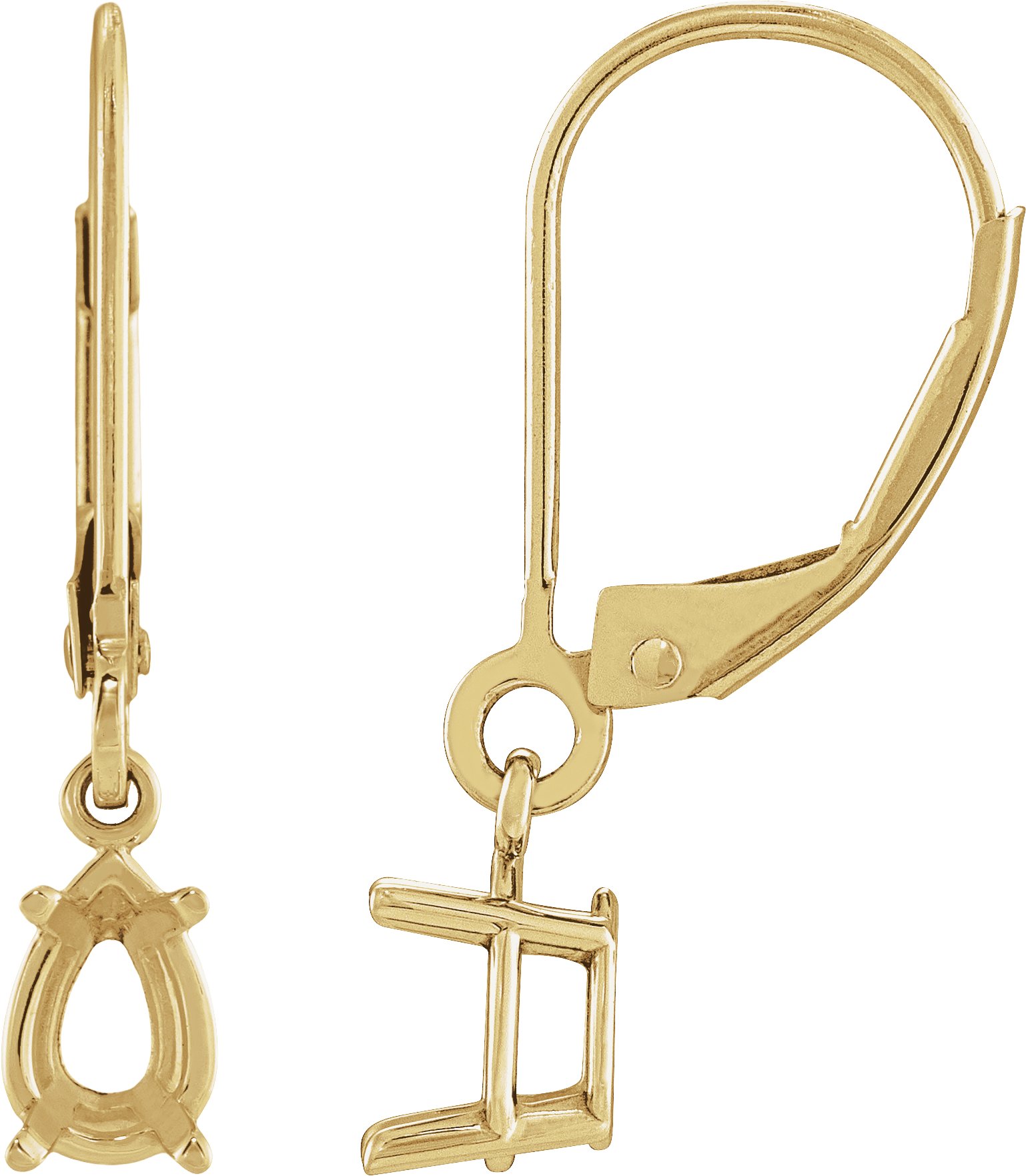 Round 4-Prong Dangle Earrings