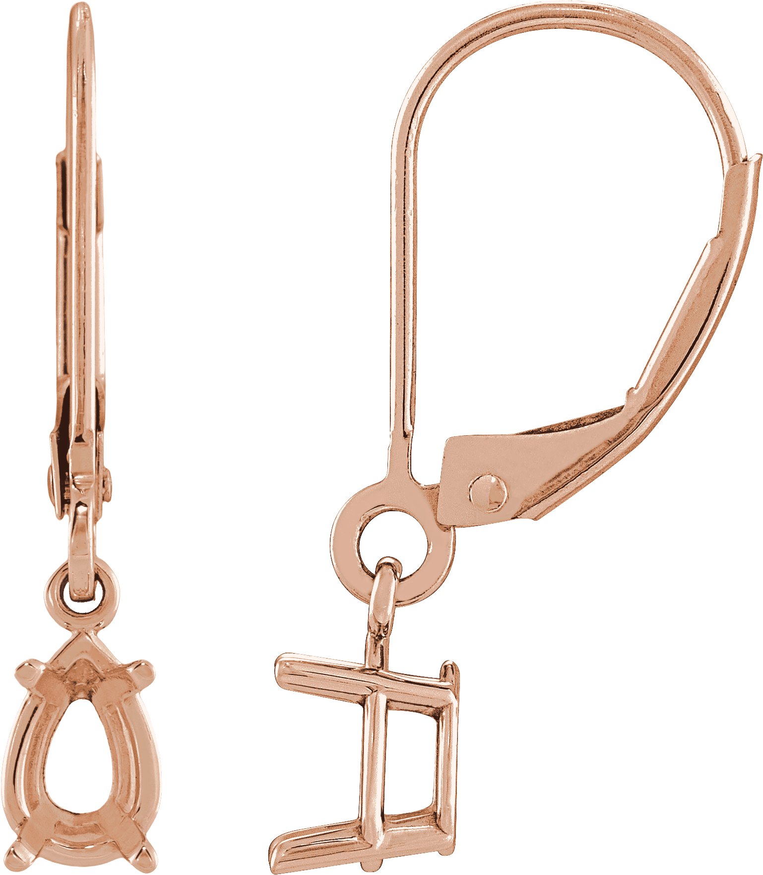 Round 4-Prong Dangle Earrings