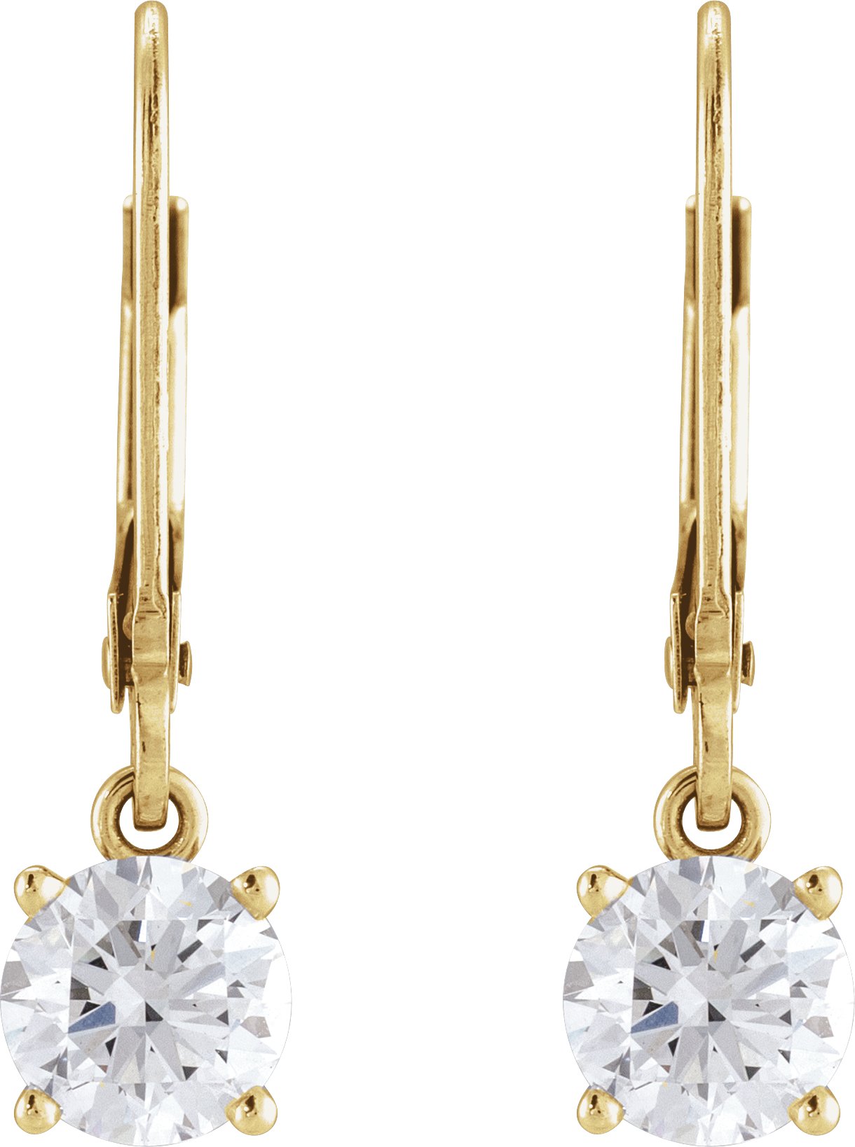 Alternative view of Round 4-Prong Dangle Earrings