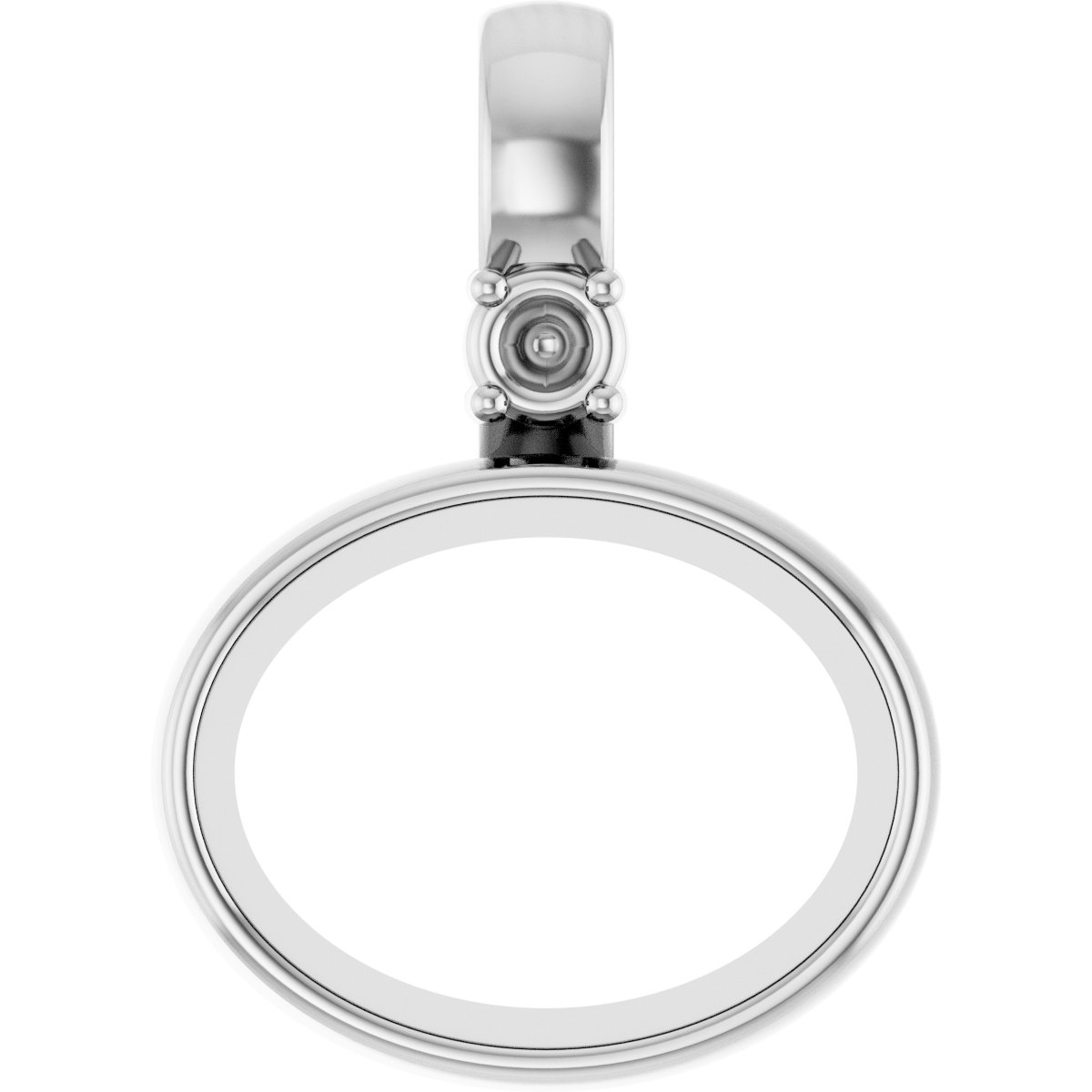 Bezel-Set Accented Cabochon Pendant