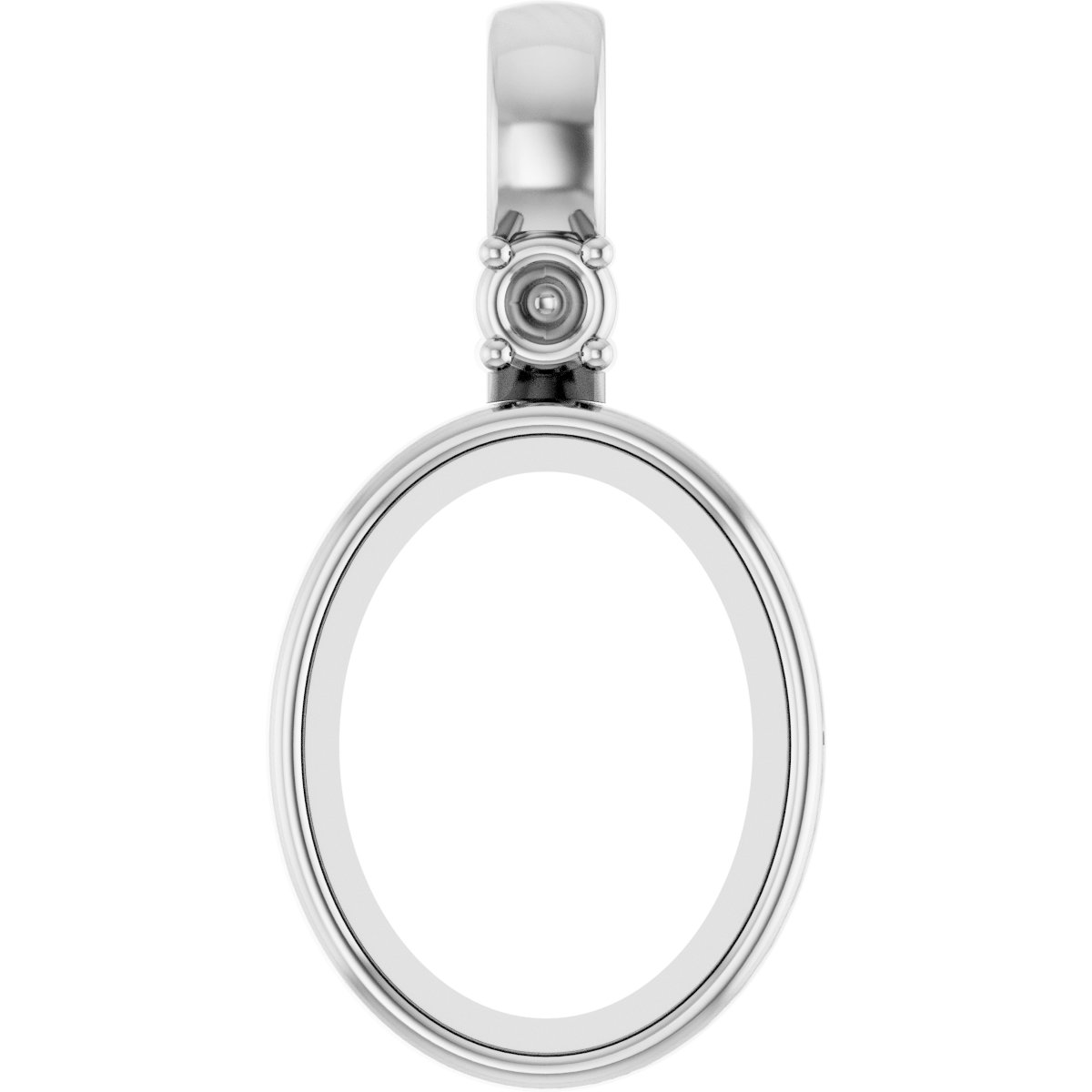 Bezel-Set Accented Cabochon Pendant