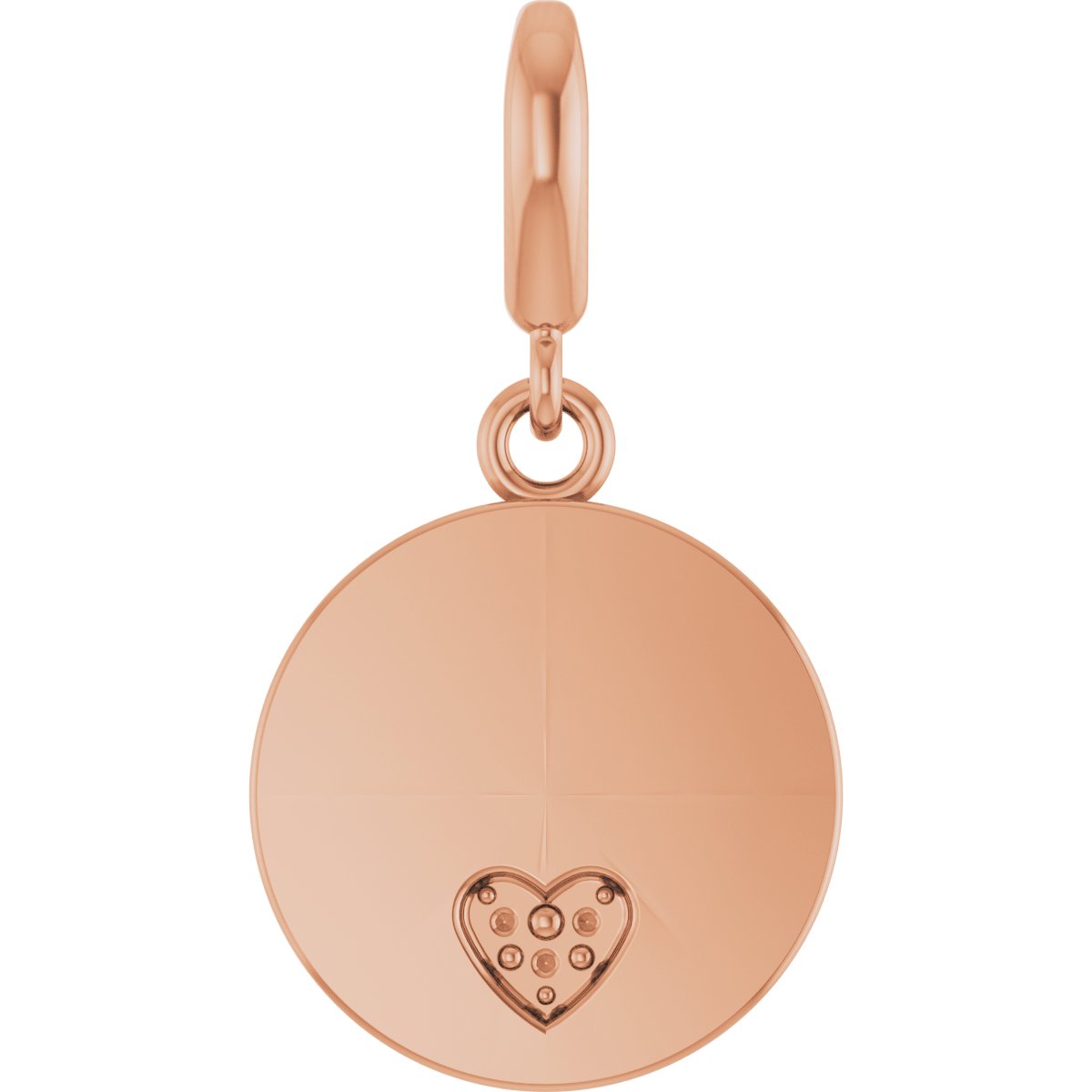 Engravable Accented Heart Charm/Pendant