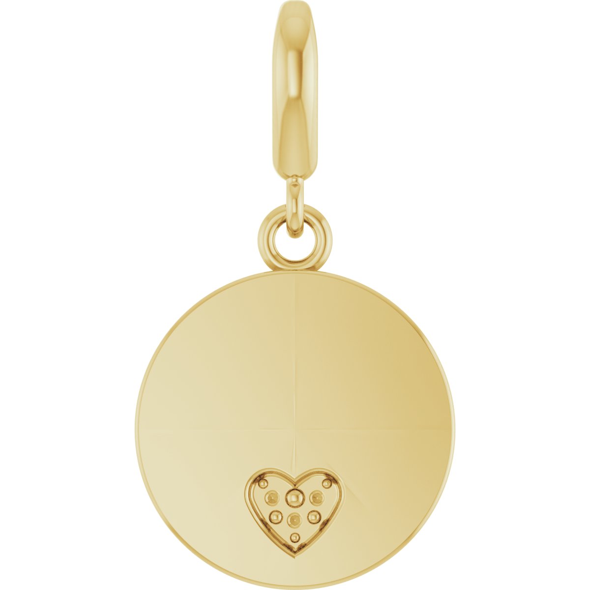 Engravable Accented Heart Charm/Pendant