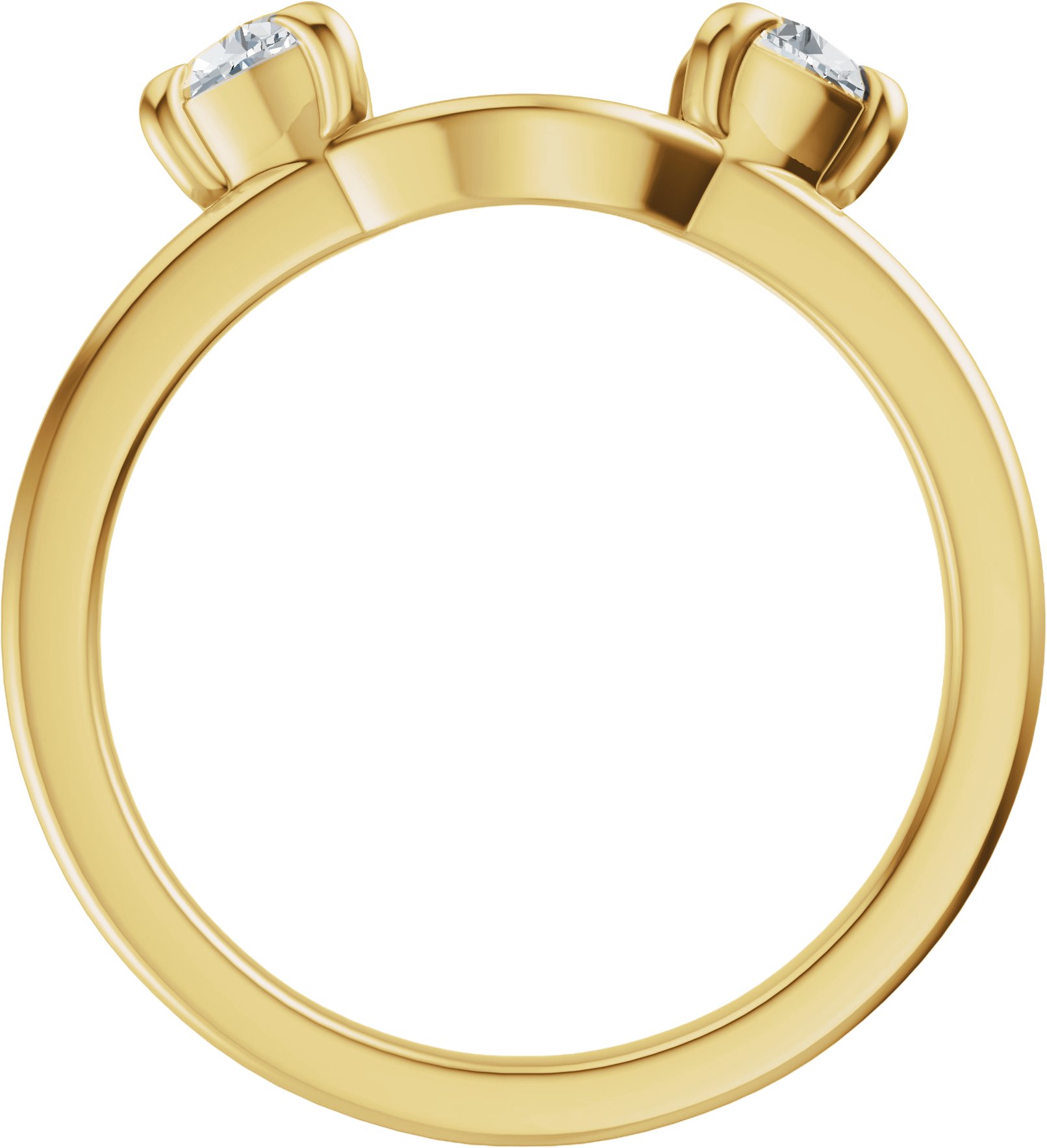 Alternative view of 1 CTW Lab-Grown Diamond Wrap-Style Ring Enhancer – 14K Yellow Gold