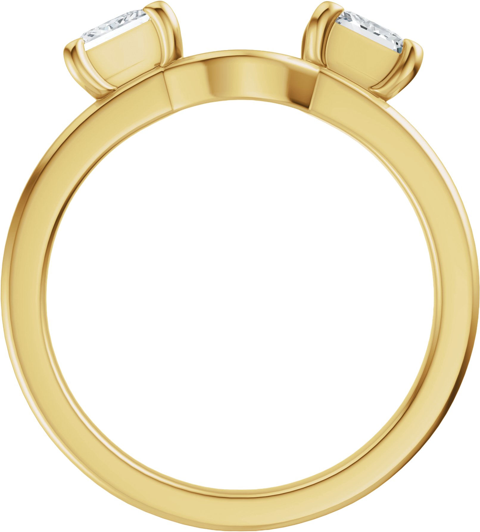 Alternative view of 3/4 CTW Natural Diamond Wrap-Style Ring Enhancer – 14K Yellow Gold