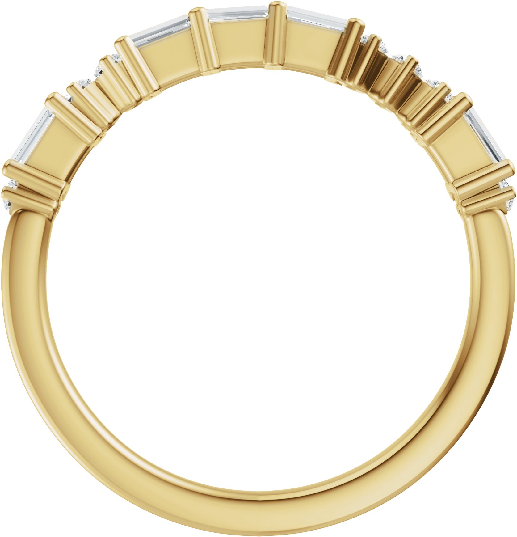 Alternative view of 1/3 CTW Natural Diamond Anniversary Band – 14K Yellow Gold