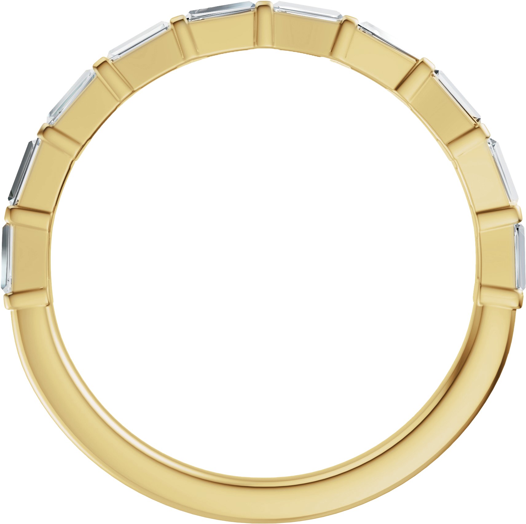 Alternative view of 3/8 CTW Natural Diamond Anniversary Band – 14K Yellow Gold