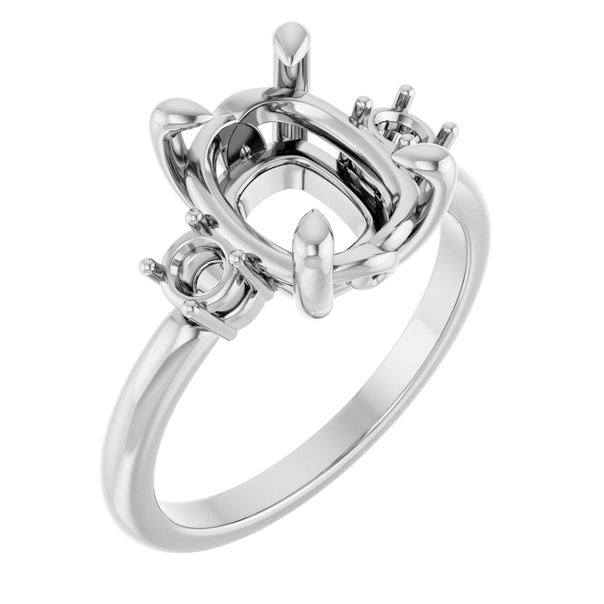 Claw-Prong Three-Stone Ring