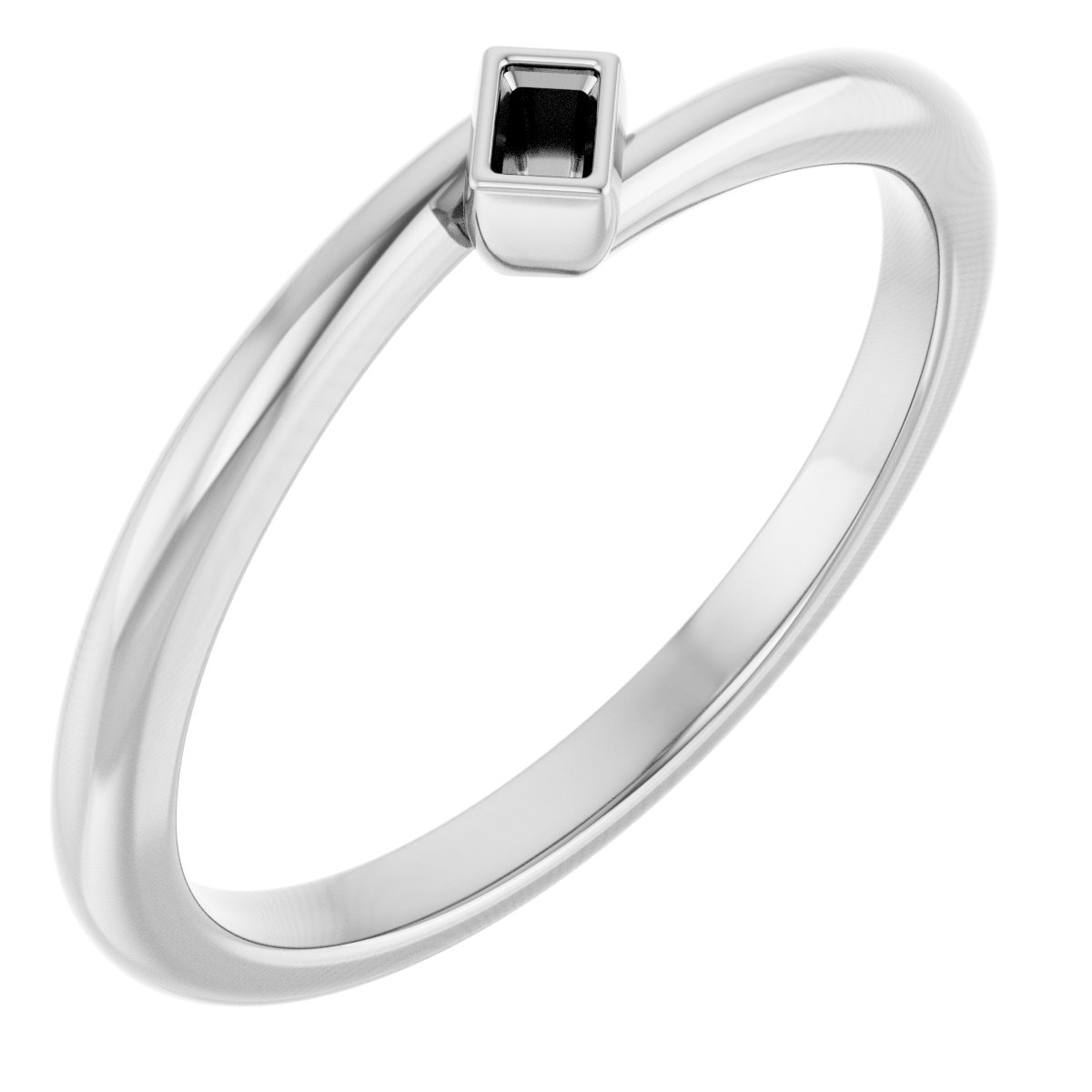 Bezel-Set Solitaire Bypass Ring