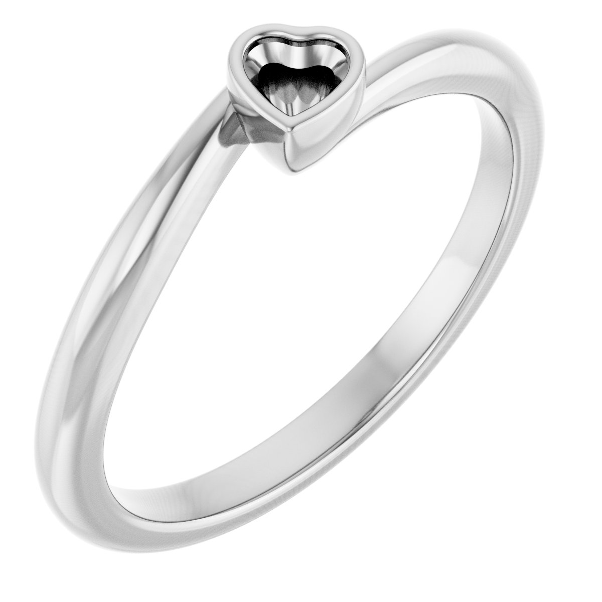 Bezel-Set Solitaire Bypass Ring