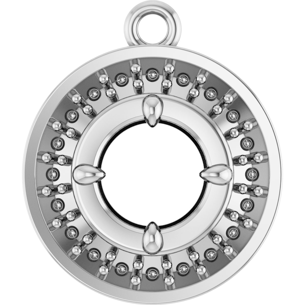 Claw-Prong Halo-Style Dangle