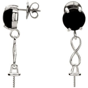 Infinity-Inspired Pearl Earrings