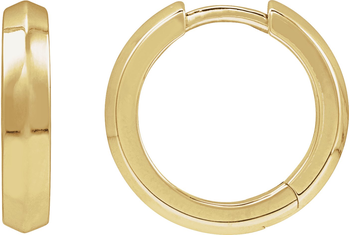 Knife-Edge Hoop Earrings