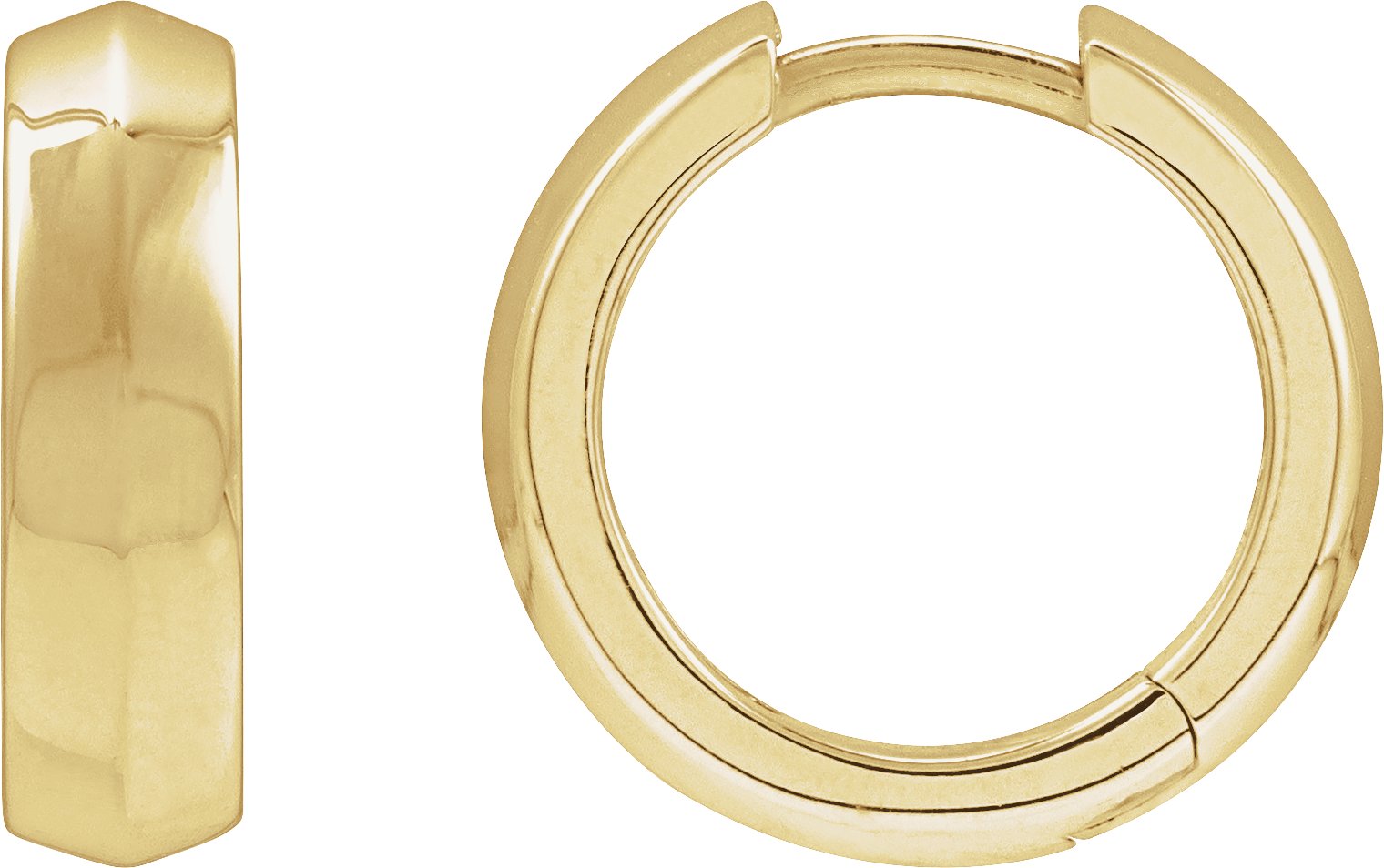 Knife-Edge Hoop Earrings