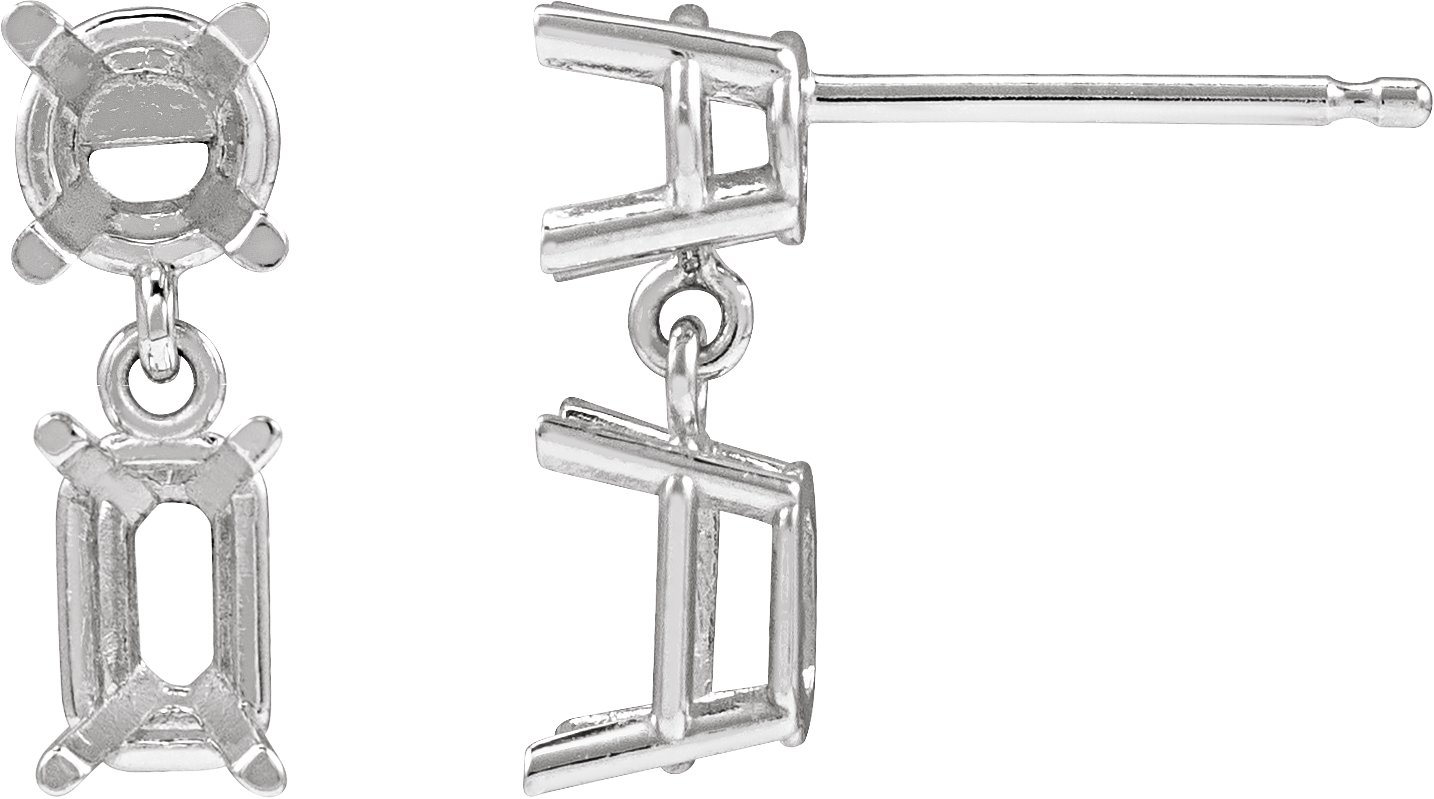 Two-Stone Dangle Earrings