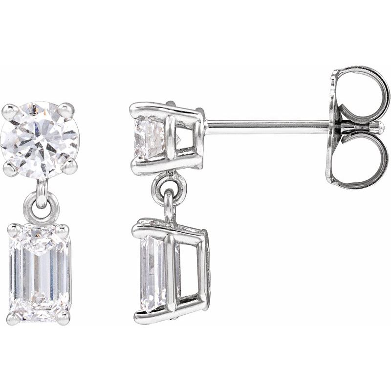 Two-Stone Dangle Earrings