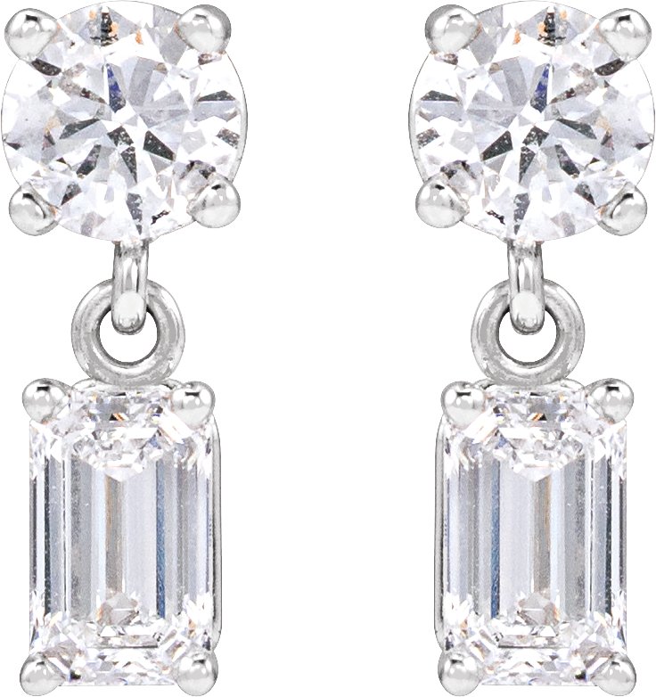 Alternative view of Two-Stone Dangle Earrings