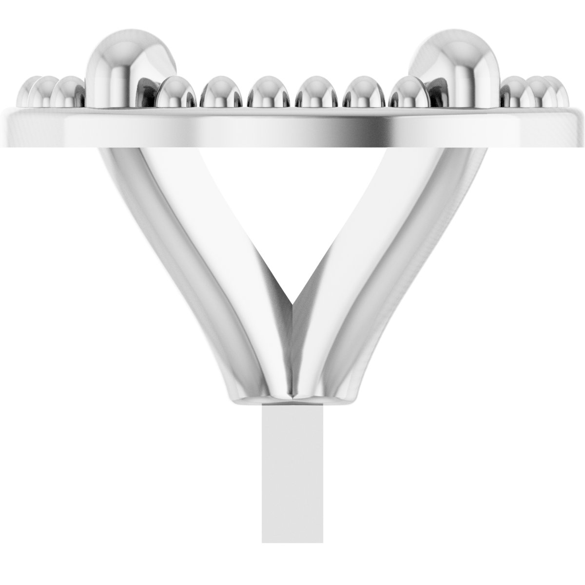4-Prong Claw Milgrain Peg Setting