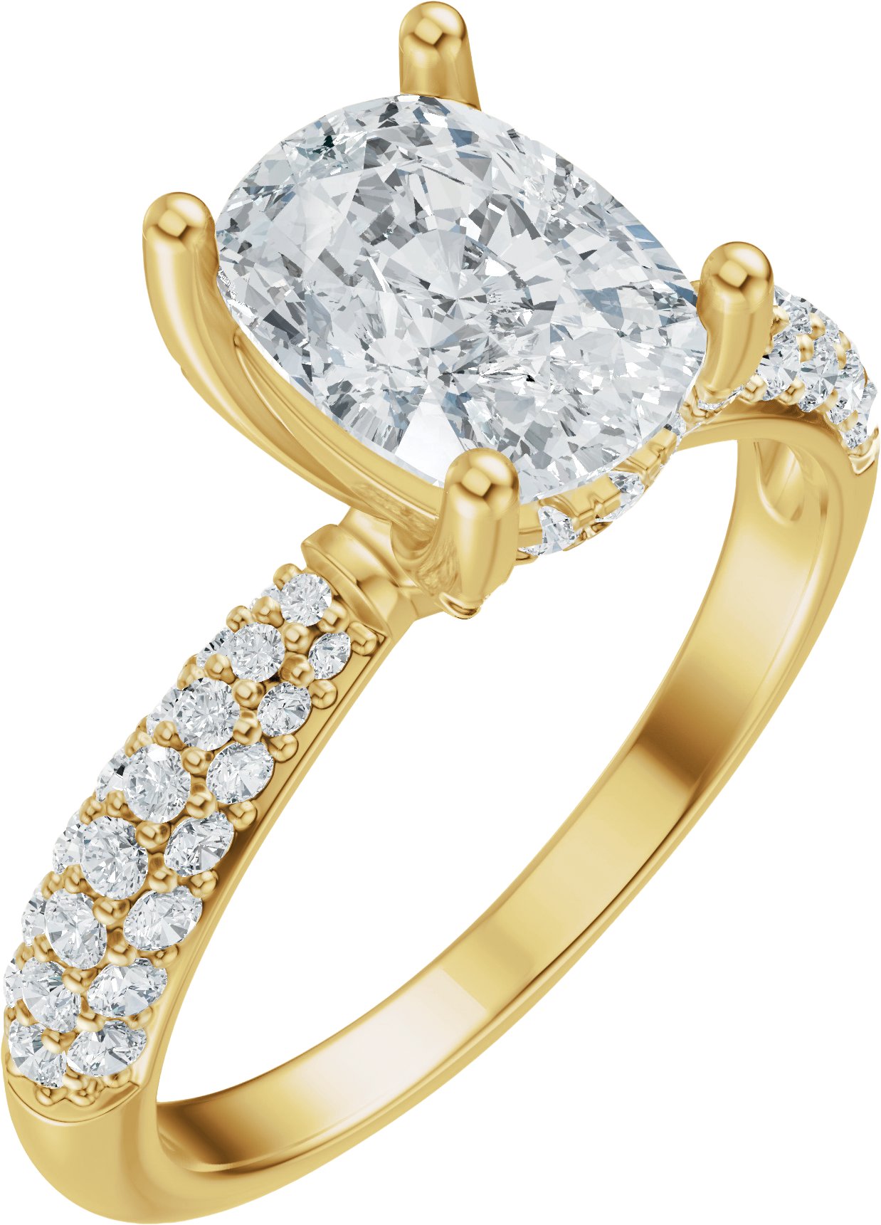 Hidden Halo-Style Engagement Ring or Band