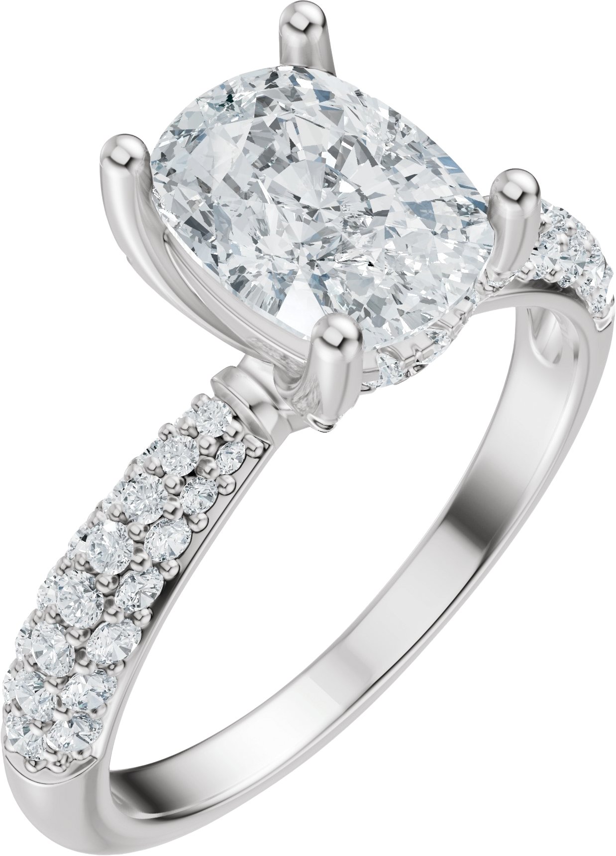 Hidden Halo-Style Engagement Ring or Band