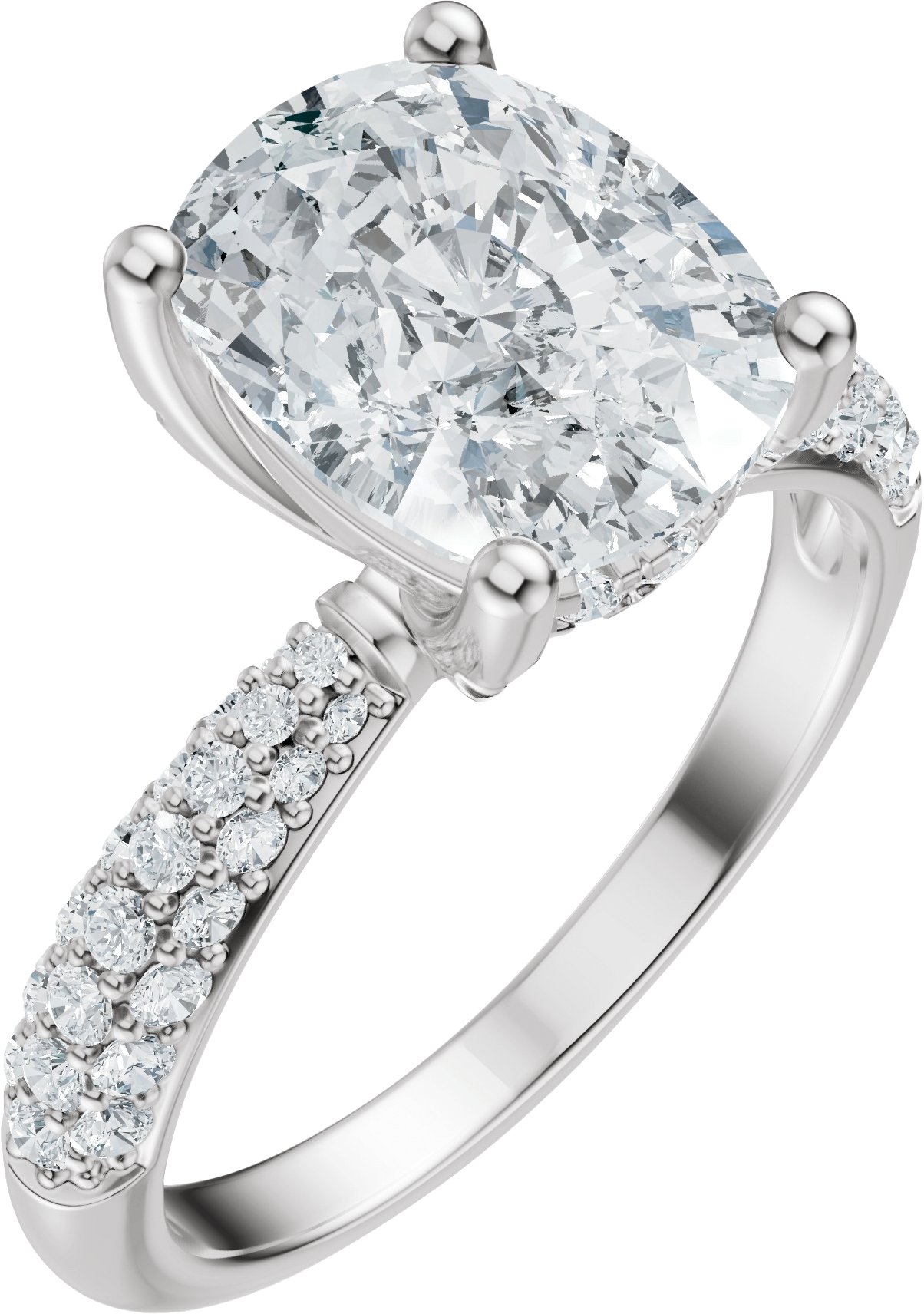 Hidden Halo-Style Engagement Ring or Band