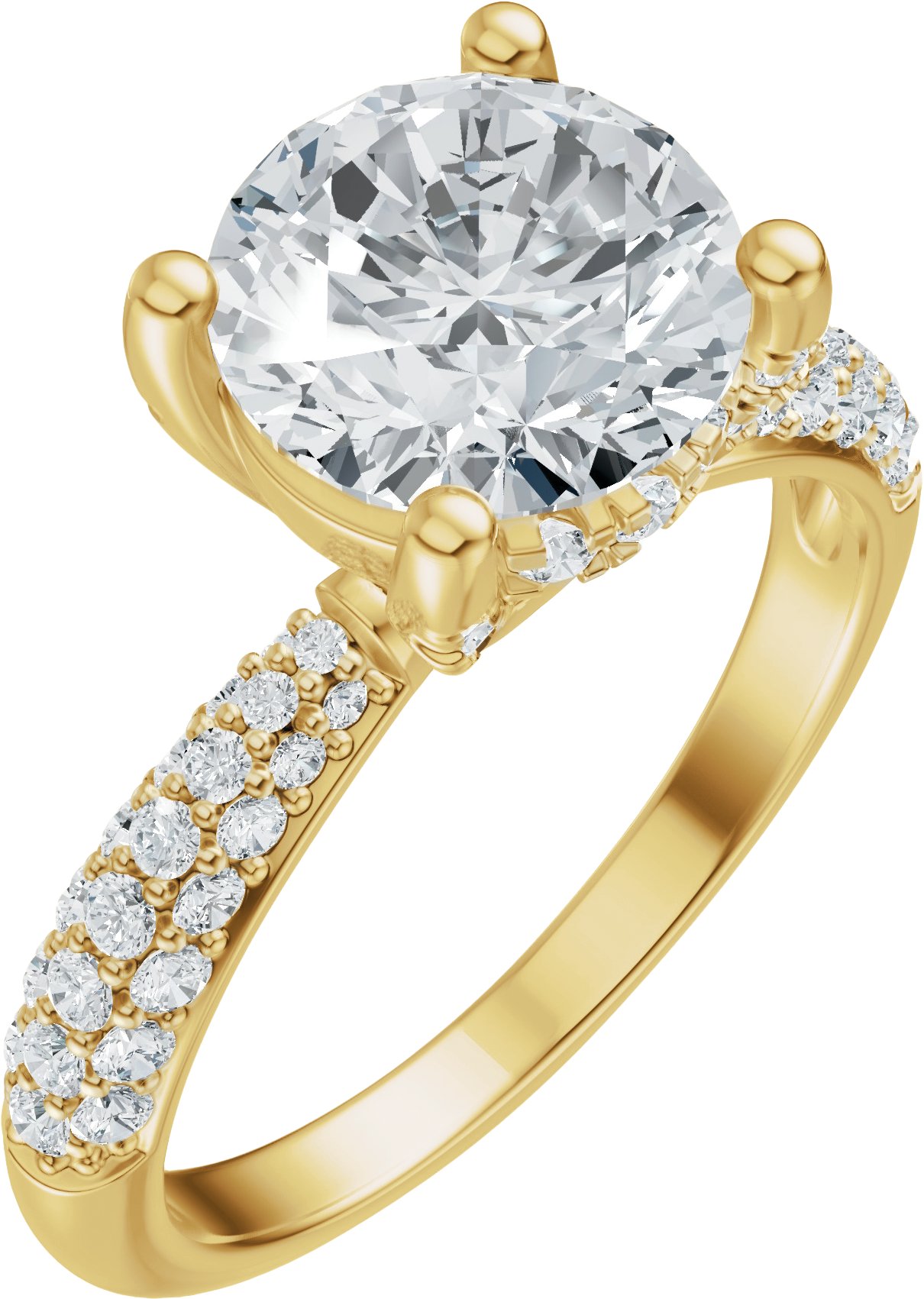 Hidden Halo-Style Engagement Ring