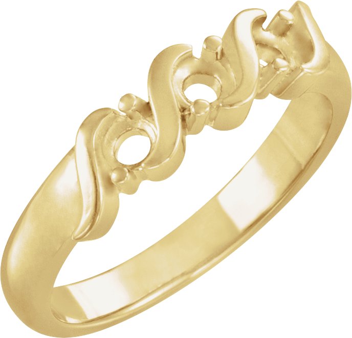 Three-Stone Anniversary Band