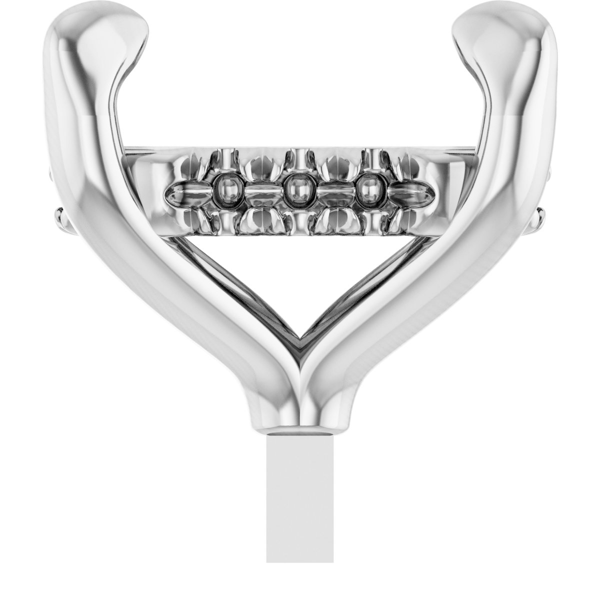 4-Prong Pre-Notched Claw Hidden Halo-Style Peg Setting
