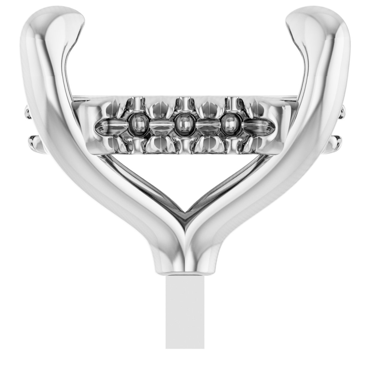 4-Prong Pre-Notched Claw Hidden Halo-Style Peg Setting