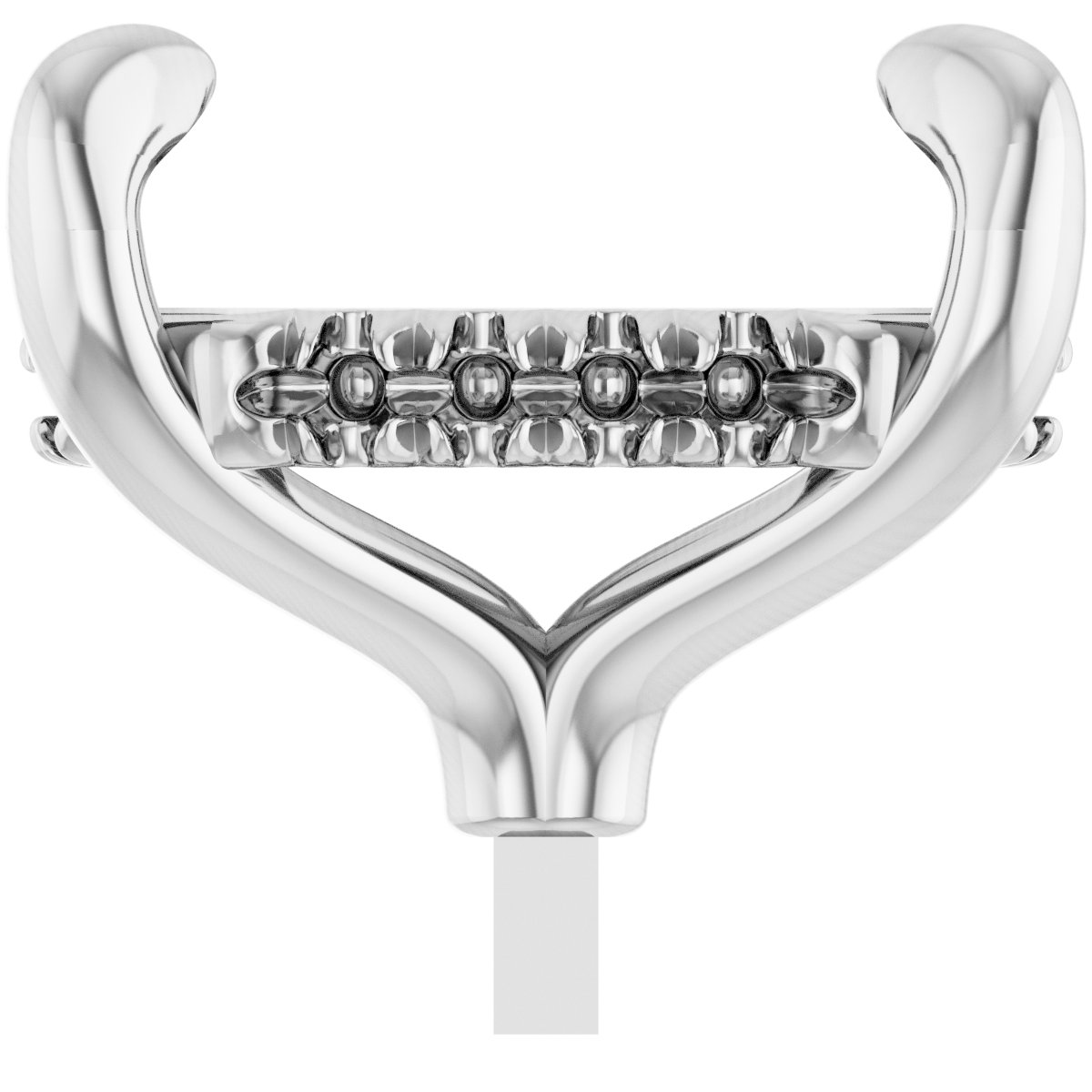 4-Prong Pre-Notched Claw Hidden Halo-Style Peg Setting