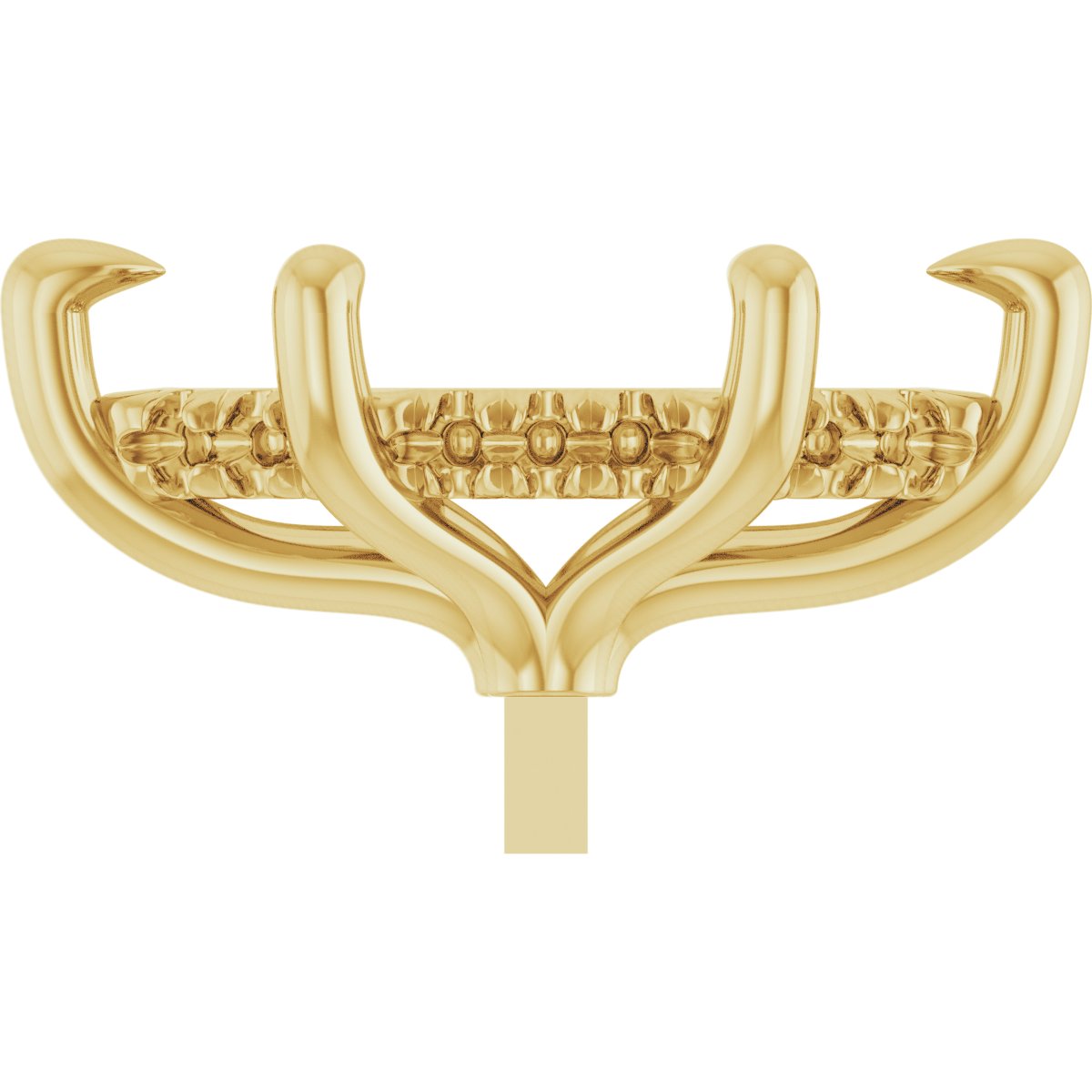 4-Prong Pre-Notched Claw Hidden Halo-Style Peg Setting