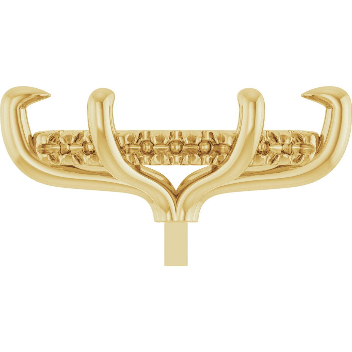 4-Prong Pre-Notched Claw Hidden Halo-Style Peg Setting