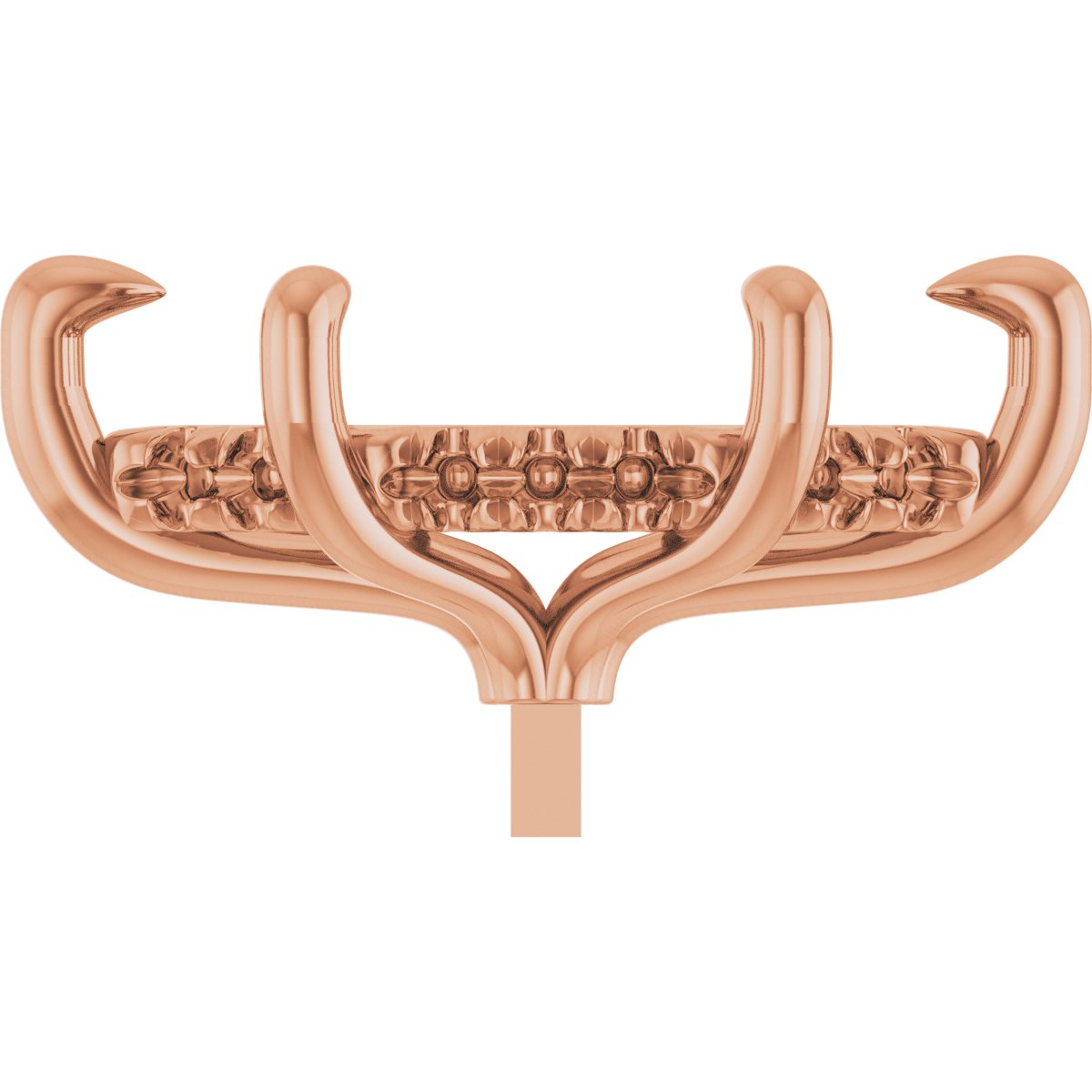4-Prong Pre-Notched Claw Hidden Halo-Style Peg Setting