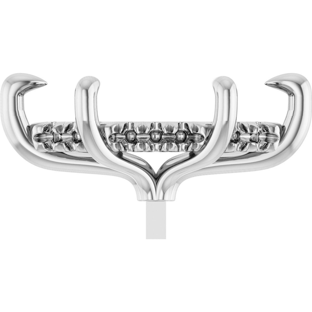 4-Prong Pre-Notched Claw Hidden Halo-Style Peg Setting