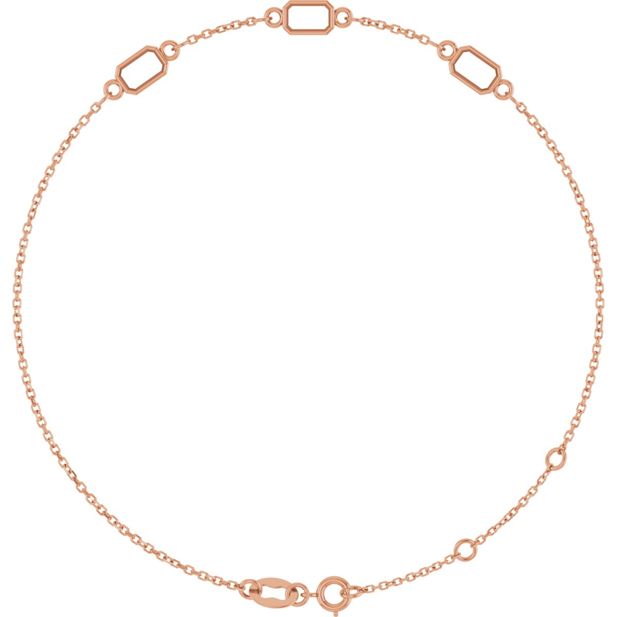 Bezel-Set Link Bracelet